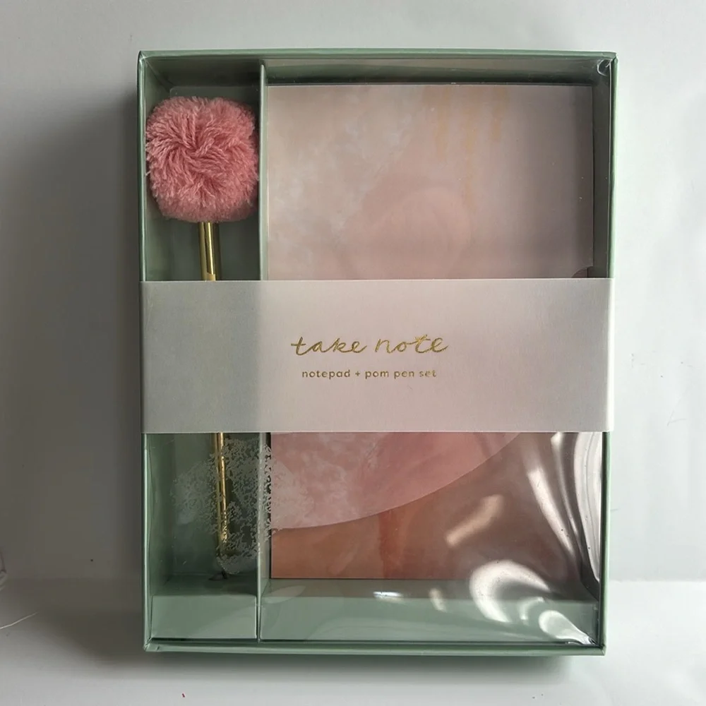 Garven Tiered Notepad with Pom Pen Set